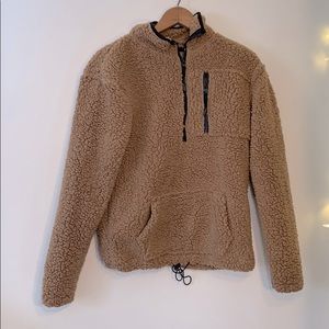 Brown fuzzy pull over